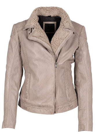 The Teddy Bear Collar Leather Jacket