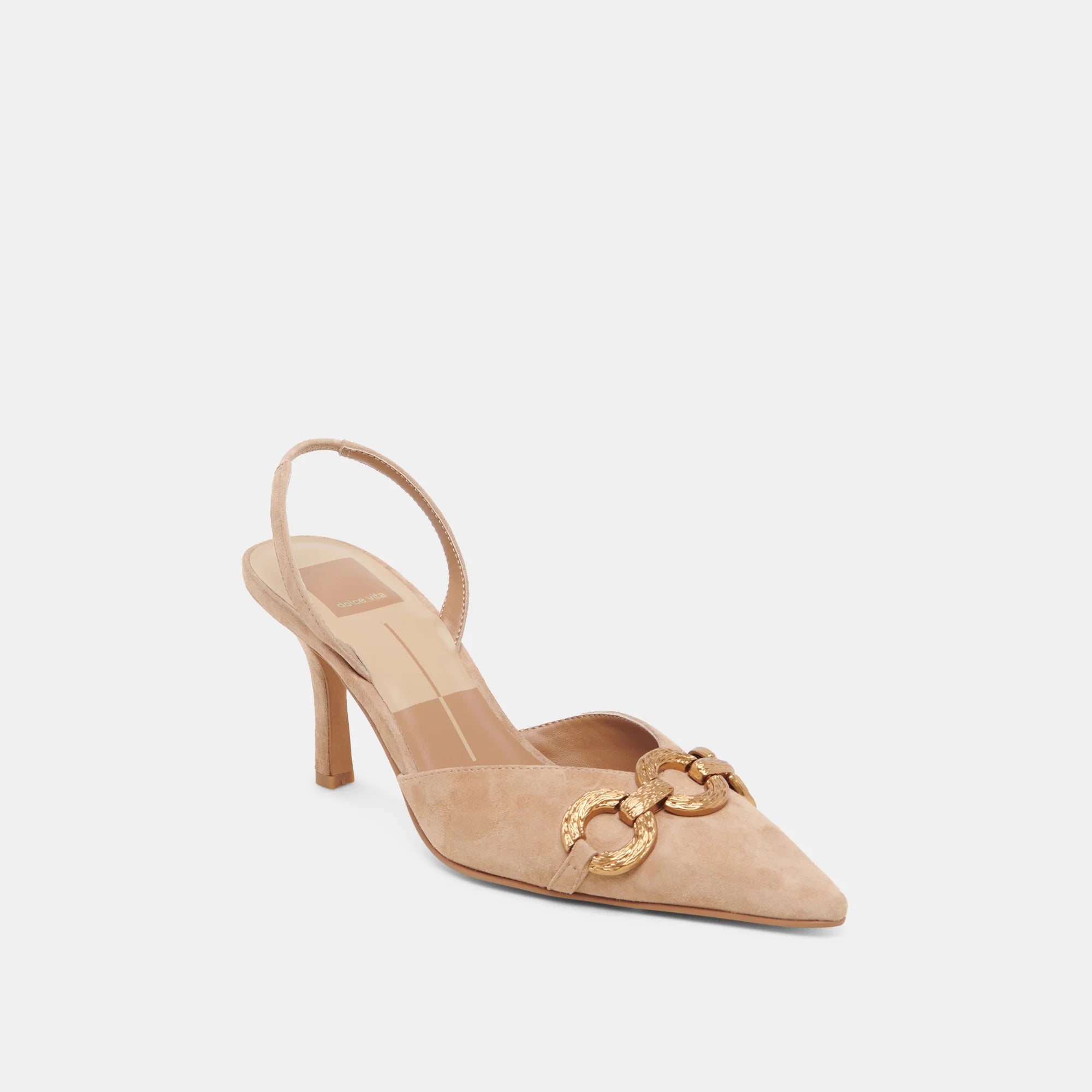 The Haylee Camel Suede Slingback