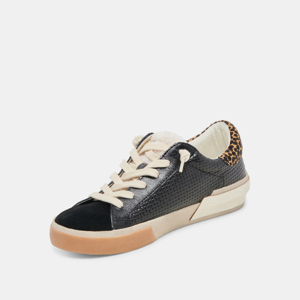 The Zina Plush Black Multi Woven