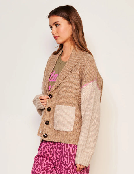 The Shawl Collar Cardi Taupe