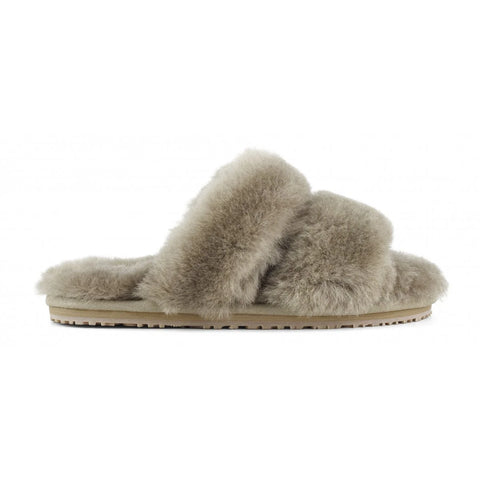 The 2 Stripe Slide Sheepskin Fur Slipper