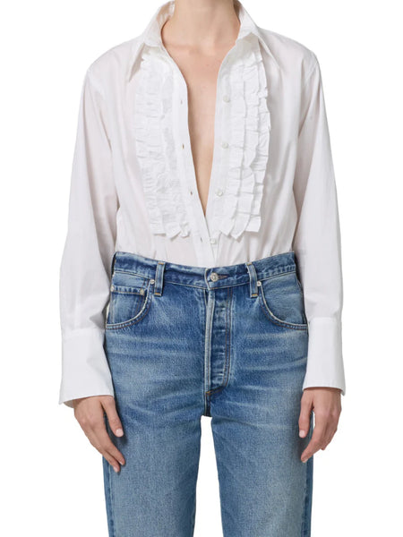 The Ruffle Tuxedo Shirt