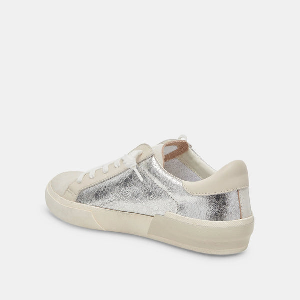 The Zina Chrome Distressed Sneaker