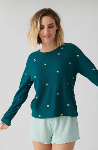 The L/S Take It Easy Top Teal