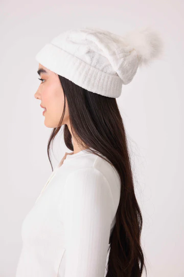 The Chenille Cozy Cable Beanie