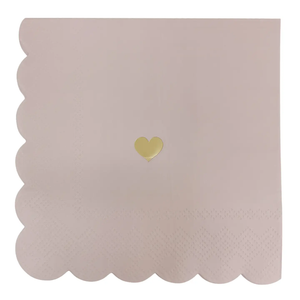 The *New* Pink w/ Gold Foil Heart Cocktail Napkins