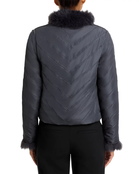 The Reversible Charcoal Faux Fur Jacket