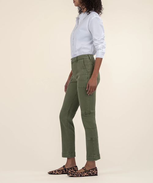 The Elizabeth High Rise Straight Leg Olive