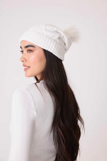 The Chenille Cozy Cable Beanie