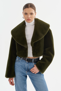 The Danika Crop Faux Fur Jacket