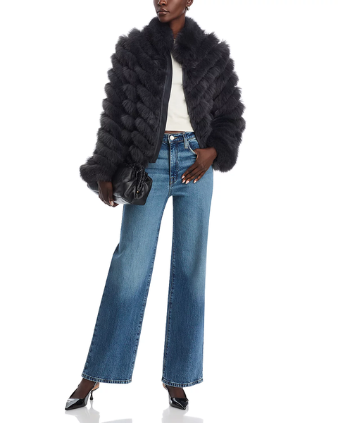 The Reversible Charcoal Faux Fur Jacket