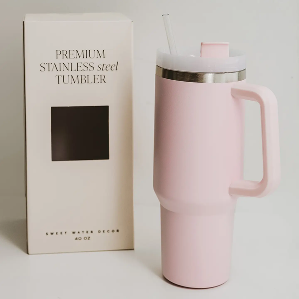 The  Blush Pink 40 oz Travel Tumbler