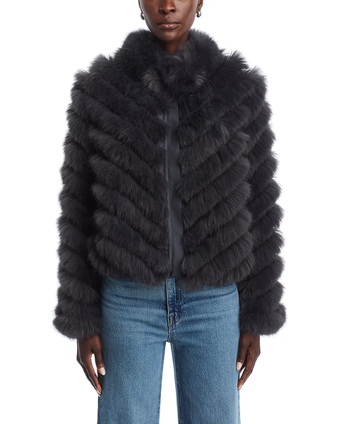 The Reversible Charcoal Faux Fur Jacket