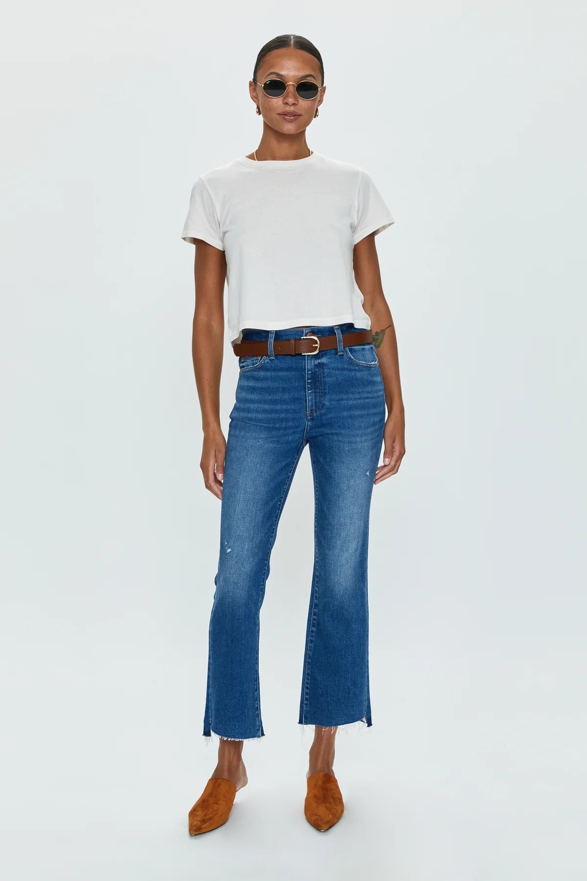 The Lennon High Rise Crop Boot Jean