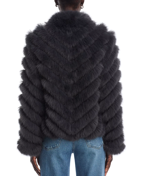 The Reversible Charcoal Faux Fur Jacket