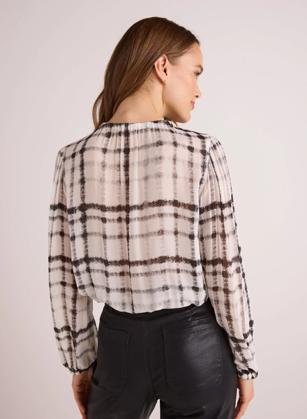 The Shirred Top - Brushed Plaid