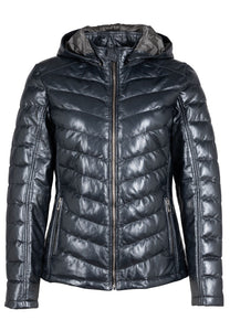 The Corbin Leather Metallic Puffer