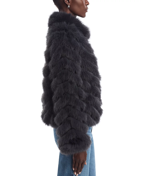 The Reversible Charcoal Faux Fur Jacket