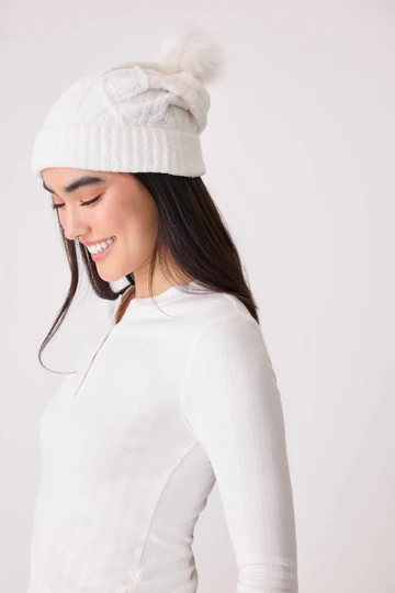 The Chenille Cozy Cable Beanie