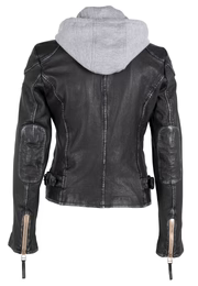 The Finja Leather Jacket with Hoodie