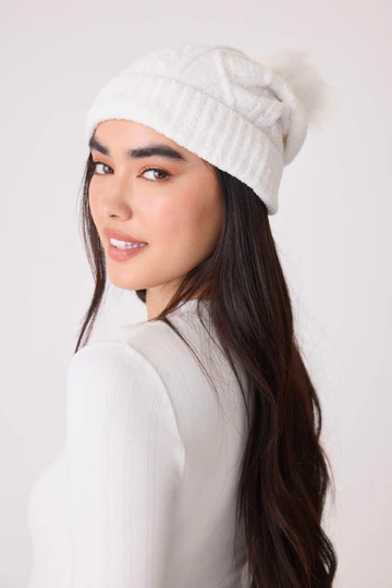 The Chenille Cozy Cable Beanie