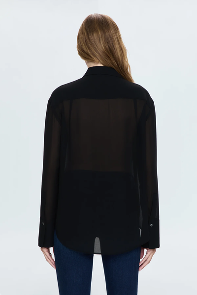 The Charlotte Sheer Tuxedo Shirt