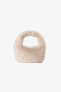 The Alix Mini Faux Fur Hobo Oat