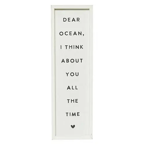 The Dear Ocean Wood Sign