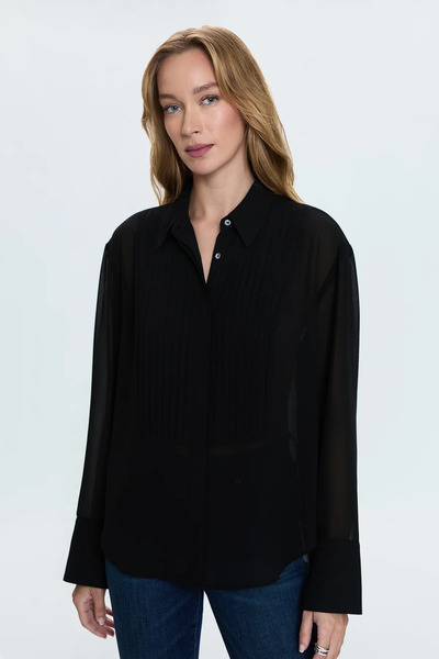 The Charlotte Sheer Tuxedo Shirt