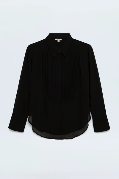 The Charlotte Sheer Tuxedo Shirt